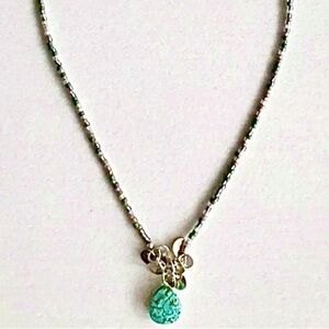 Silpada Vintage Sterling Silver Fresh Glow 
Seed Bead Howlite Necklace